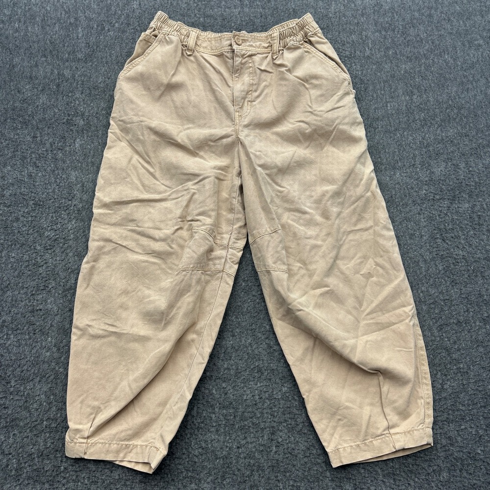 Aerie Khaki Balloon Utility Chino Pants Medium Curved Barrel Leg Khaki Skater